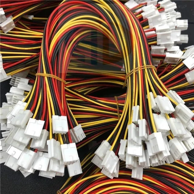 Alt view image 6 of 6 - 10pcs ITX FDD Floppy 4Pin Female 2.54mm to 2X4Pin Female Dual Converter Power Supply Leads Cable Y Splitter