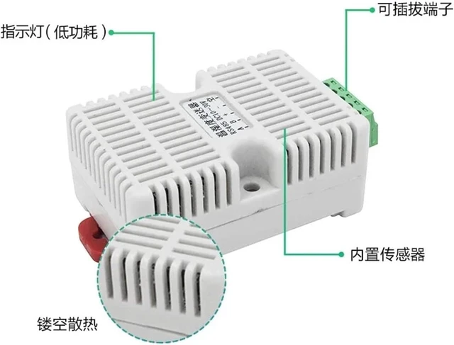 Alt view image 5 of 6 - DIN35 Rail Modbus Rtu RS485 Temperature Humidity Transmitter