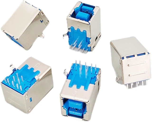 Main image of 5/10PCS USB 3.0 Type B Right Angle Female Jack Connector for Printer Interface Replacement(5PCS)