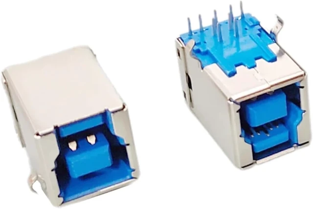 Alt view image 3 of 5 - 5/10PCS USB 3.0 Type B Right Angle Female Jack Connector for Printer Interface Replacement(5PCS)