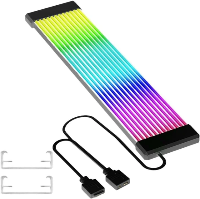 Main image of 5V 3Pin PC RGB GPU Cable 8/24PIN Motherboard Power Extension Cable ARGB Motherboard Cable(X12)