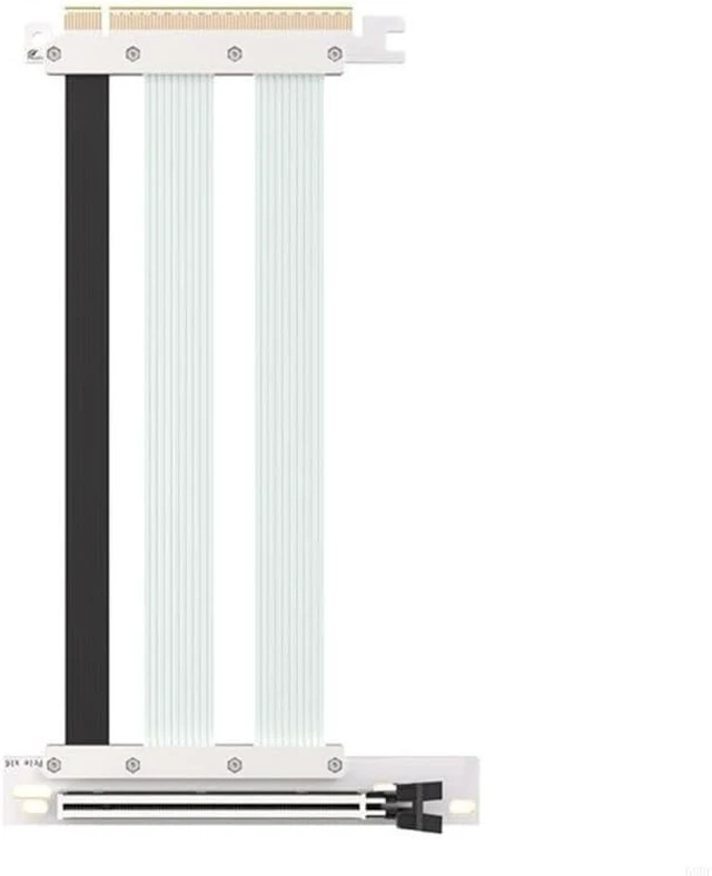 Alt view image 2 of 7 - Durability PCIE5.0 X16 Risers Cable GPU Extension Cable for Graphics, 20cm Long with Plugs and Play(Black)