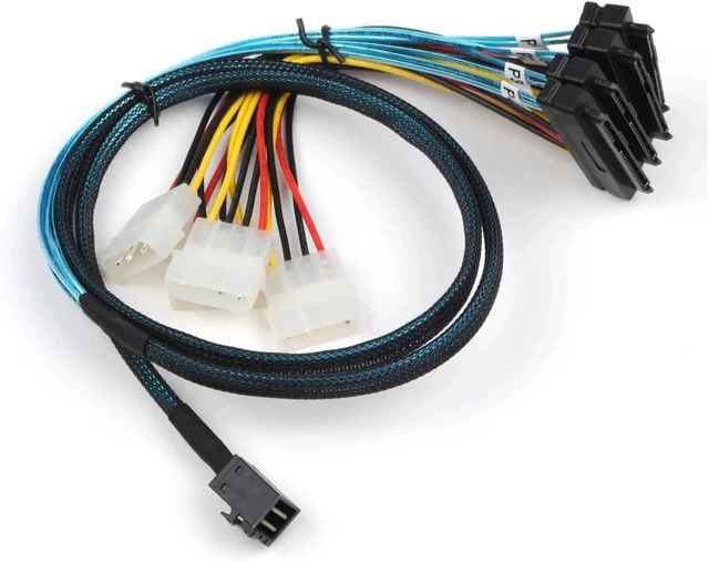Alt view image 3 of 6 - Internal HD SFF-8643 to (4) 29pin SFF-8482 Connectors