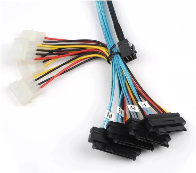 Alt view image 5 of 6 - Internal HD SFF-8643 to (4) 29pin SFF-8482 Connectors