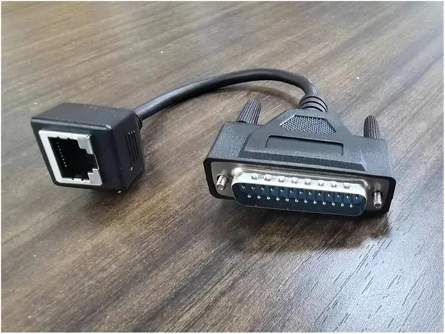 Alt view image 4 of 6 - to RJ45 Signal Wire Network Cable Adapter- DB25 Male/Female