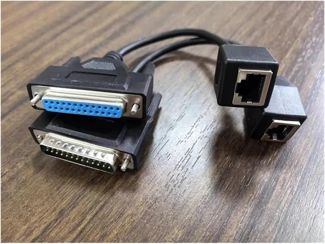Alt view image 5 of 6 - to RJ45 Signal Wire Network Cable Adapter- DB25 Male/Female