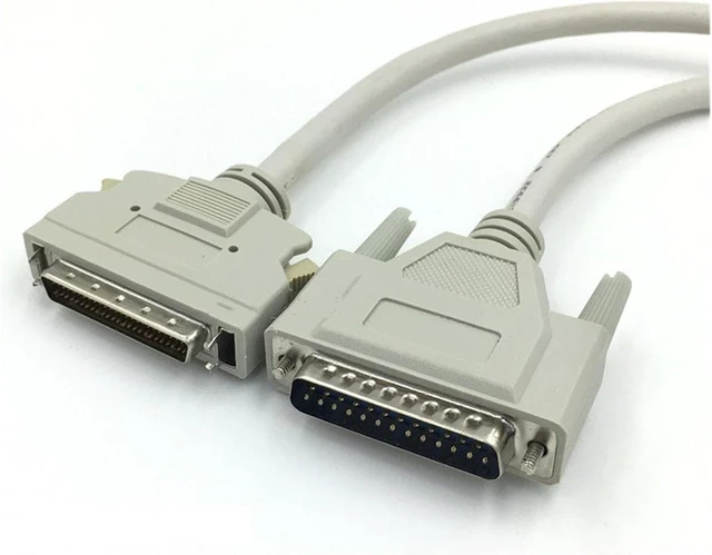 Alt view image 2 of 6 - SCSI Cable HPDB50 to CN50 DB25 Male to Male Shielded Scanner Line 1m 2m(2m)