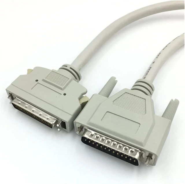 Alt view image 6 of 6 - SCSI Cable HPDB50 to CN50 DB25 Male to Male Shielded Scanner Line 1m 2m(2m)