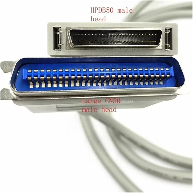 Alt view image 4 of 5 - SCSI Cable HPDB50 to CN50 DB50 Shielded Scanner Recorder Connection Cord(1m)