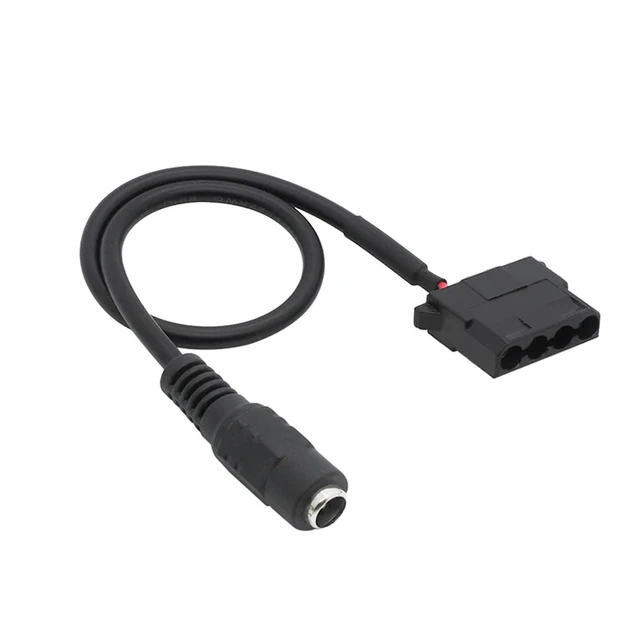 Alt view image 2 of 6 - DC5521 to IDE Cable Big 4 Pin Female to 5.5mm x 2.1mm Convert Cord 12V