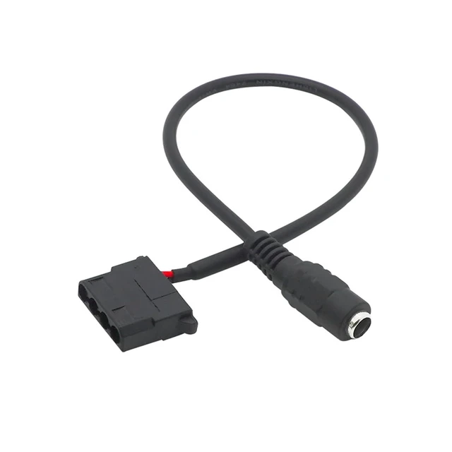 Alt view image 3 of 6 - DC5521 to IDE Cable Big 4 Pin Female to 5.5mm x 2.1mm Convert Cord 12V