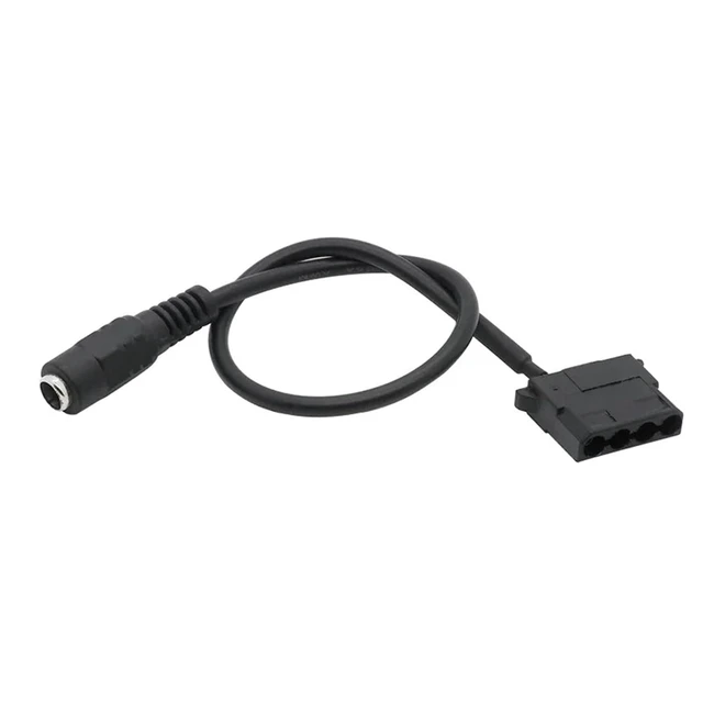 Alt view image 4 of 6 - DC5521 to IDE Cable Big 4 Pin Female to 5.5mm x 2.1mm Convert Cord 12V