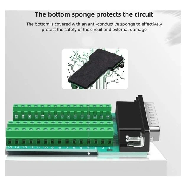 Alt view image 4 of 7 - HDB44 Solderless Connector Joint Industrial 3 Rows D-SUB 44Pin Male Female P Pin ho/*le Plug DB44 Breakout Terminal Board Adapter(MS-B)