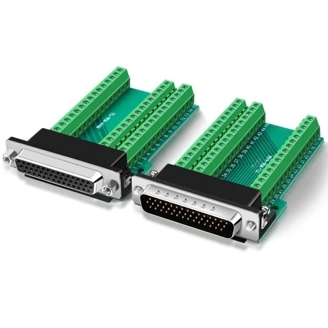 Alt view image 7 of 7 - HDB44 Solderless Connector Joint Industrial 3 Rows D-SUB 44Pin Male Female P Pin ho/*le Plug DB44 Breakout Terminal Board Adapter(MS-B)