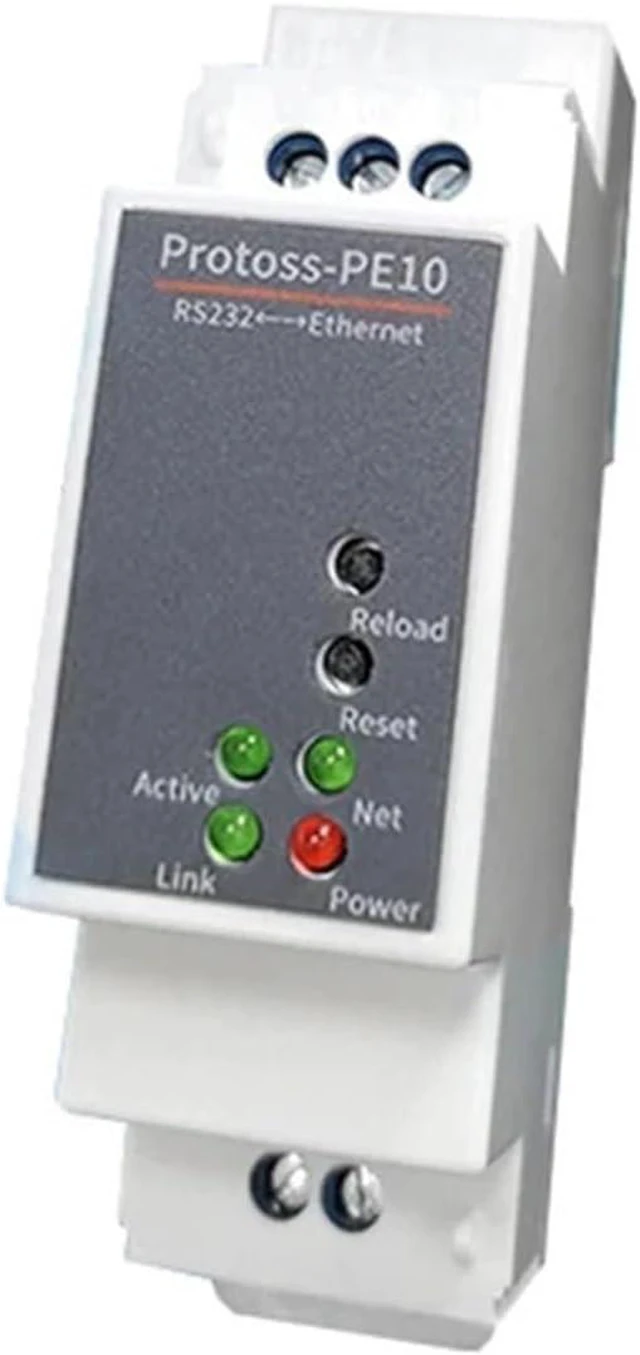 Main image of DIN-Rail Serial Port RS232 to Ethernet Converter Device Server Protoss-PE10 Support Modbus MQTT(PE10-M No Adapter)