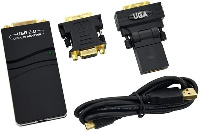 Main image of External Graphic Video Adapter USB 2.0 to DVI/VGA/-Compatible Multiple Monitors Display Extend/Mirror for Easy Install