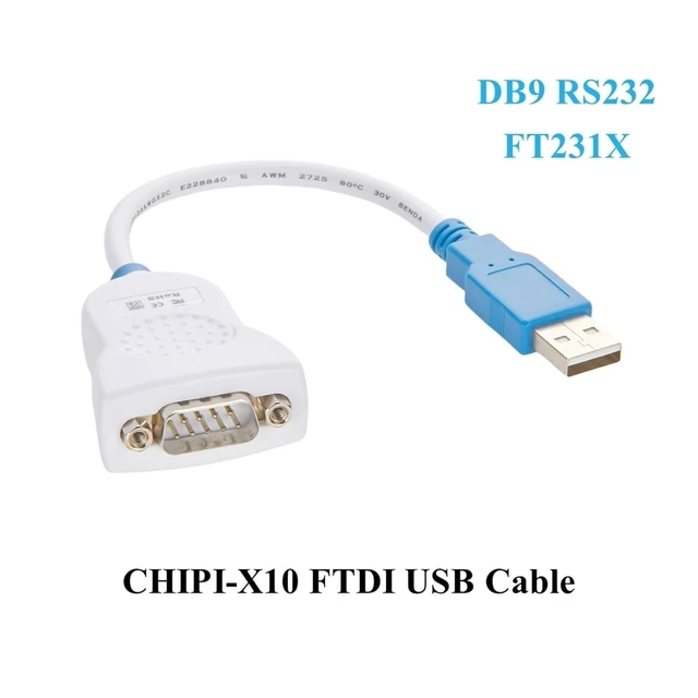 Alt view image 2 of 6 - CHIPI-X10 F&T>D*I USB Cord A to DB9 RS232 Serial Converter with FT231X Level Shifter Support Full-Handshake Window
