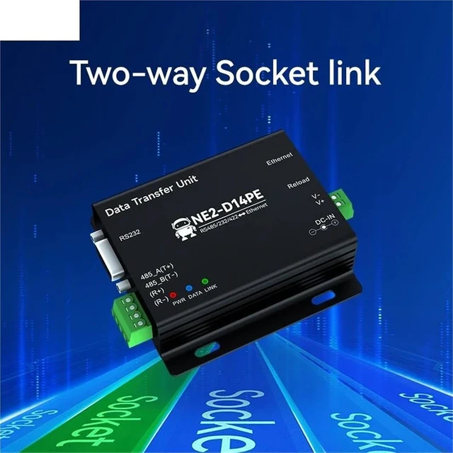 Alt view image 4 of 5 - RS485/232/422 to Ethernet Serial Server Modbus Gateway DC 8-28V