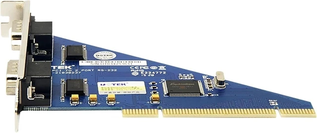 Alt view image 4 of 6 - 1PCS PCI to RS232 Serial Card 2 Ports DB9 COM Expansion Converter UT-752