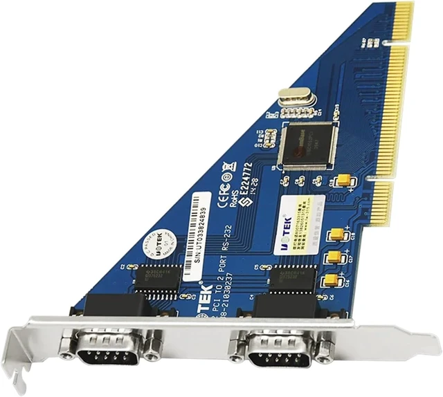 Alt view image 5 of 6 - 1PCS PCI to RS232 Serial Card 2 Ports DB9 COM Expansion Converter UT-752
