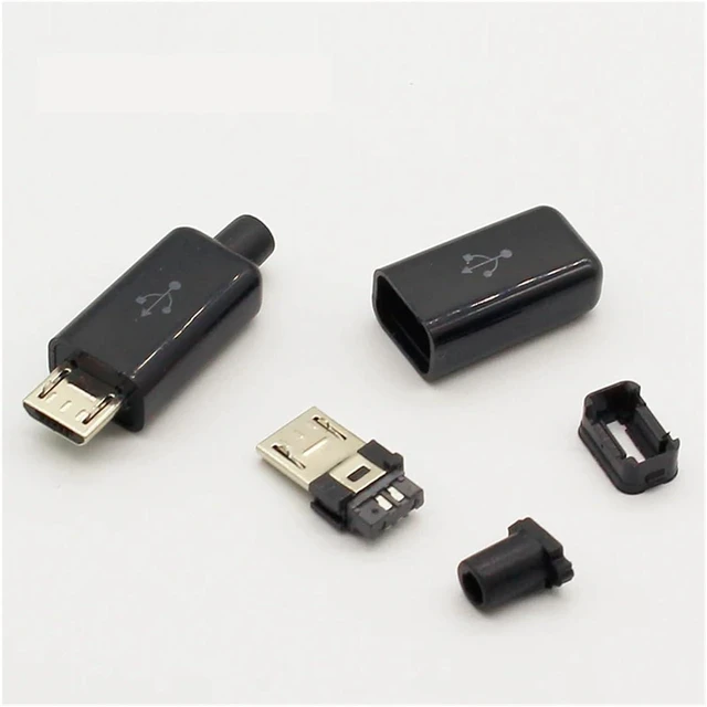 Main image of 10pcs DIY USB Type B Male 5pin Four Piece Assembly Connector Socket