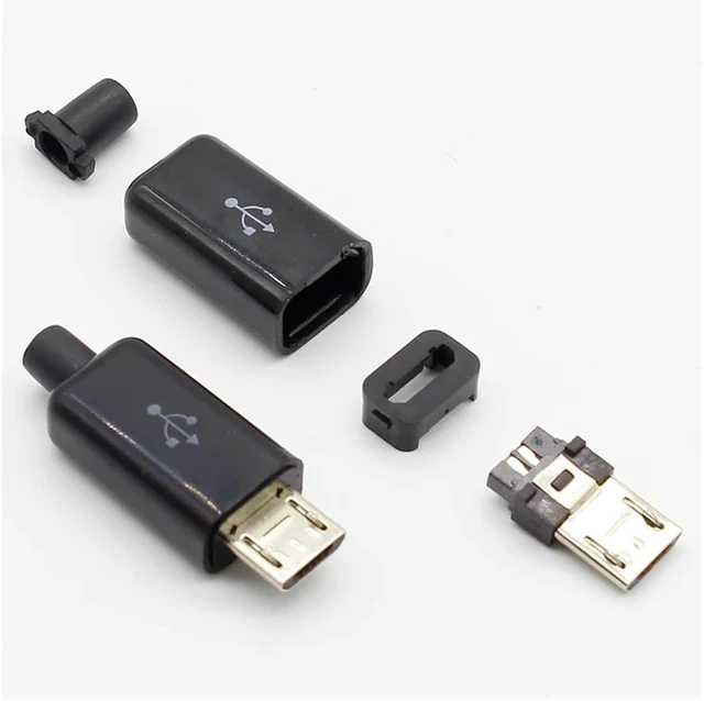 Alt view image 2 of 3 - 10pcs DIY USB Type B Male 5pin Four Piece Assembly Connector Socket