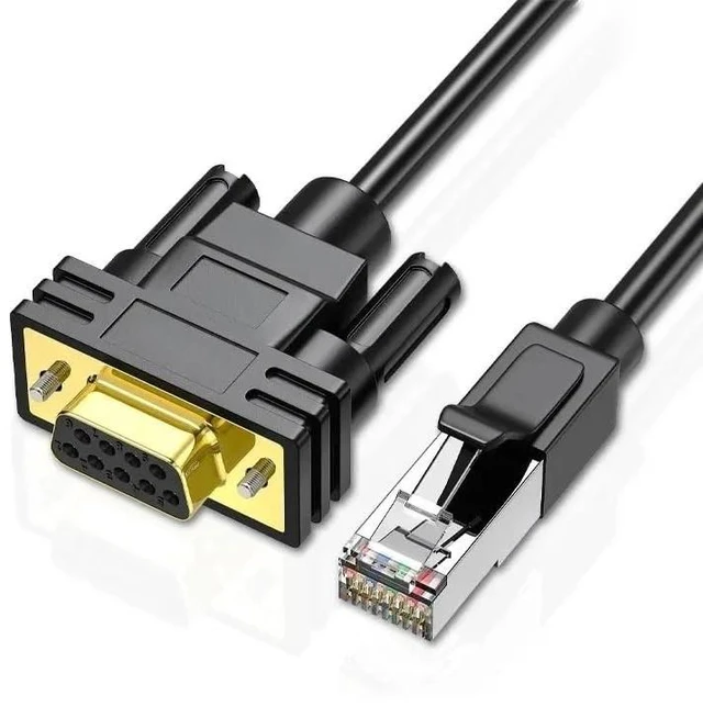 Main image of RS232 RJ45 to DB9 Console Cable 28AWG Female Maleb 9-pin COM Serial Port DB 9 Data Cord for(RJ45 to DB9 Female,1.5 Meters)