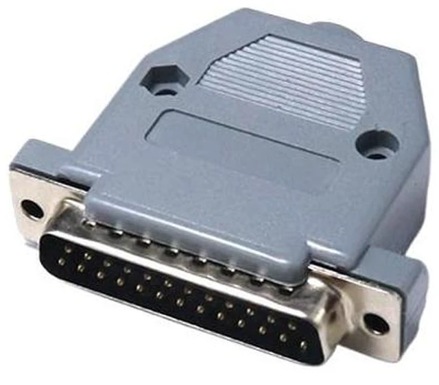 Main image of 1/2sets DB Adapter Connector Plug D Type RS232 COM Serial 9/15/25/37 Pin Ho*/le Port Socket Female Male Screw Installation Shell(DB25 Male,2set)