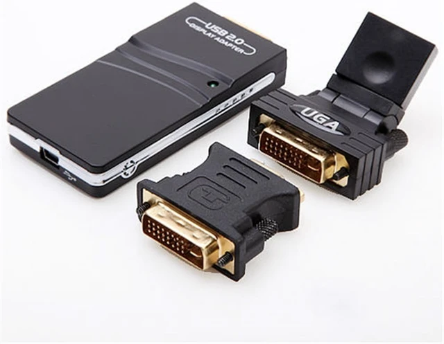 Alt view image 2 of 7 - External Graphic Video Adapter USB 2.0 to DVI/VGA/-Compatible Multiple Monitors Display Extend/Mirror for Easy Install