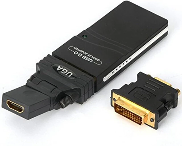 Alt view image 5 of 7 - External Graphic Video Adapter USB 2.0 to DVI/VGA/-Compatible Multiple Monitors Display Extend/Mirror for Easy Install