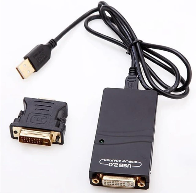 Alt view image 7 of 7 - External Graphic Video Adapter USB 2.0 to DVI/VGA/-Compatible Multiple Monitors Display Extend/Mirror for Easy Install
