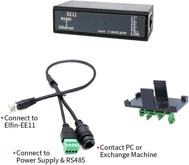 Alt view image 5 of 6 - EE11 EE11A MINI RS485 to Ethernet Modbus Serial Server(EE11 kit 3)