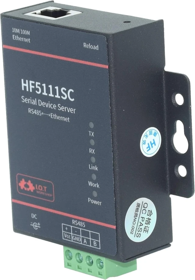 Alt view image 3 of 6 - HF5111SC Modbus Serial Server RS485 to Ethernet