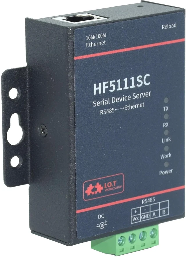 Alt view image 4 of 6 - HF5111SC Modbus Serial Server RS485 to Ethernet