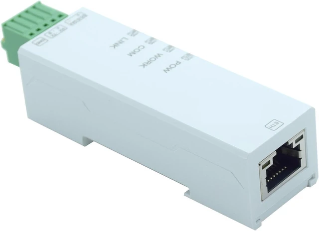 Alt view image 3 of 7 - DIN-Rail Serial Port RS485 to Ethernet Converter IoT Server