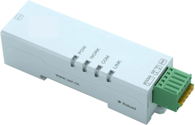 Alt view image 4 of 7 - DIN-Rail Serial Port RS485 to Ethernet Converter IoT Server