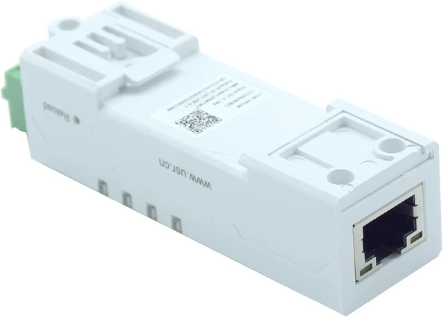Alt view image 7 of 7 - DIN-Rail Serial Port RS485 to Ethernet Converter IoT Server