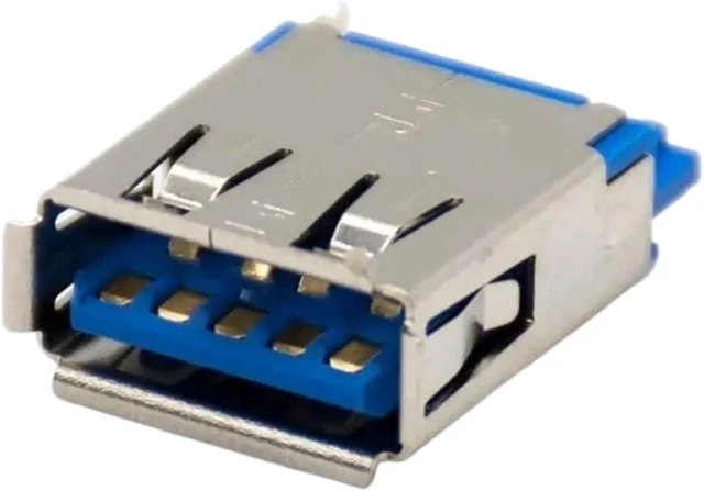 Main image of USB Type-A Female Straight 9-Pin Connector with Curled