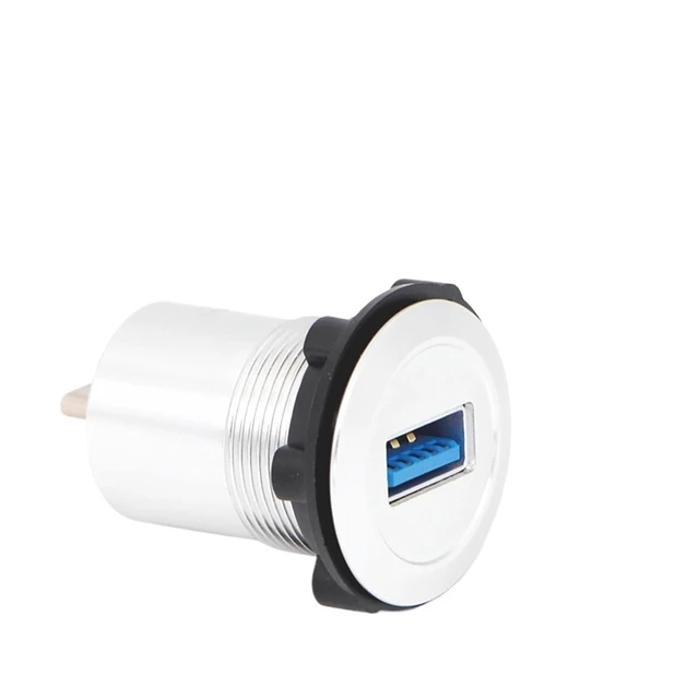 Main image of 22mm USB Connector Socket USB-C Type Socket/Connector/USB3.0 Female A to Male USB-C(Black Cap)