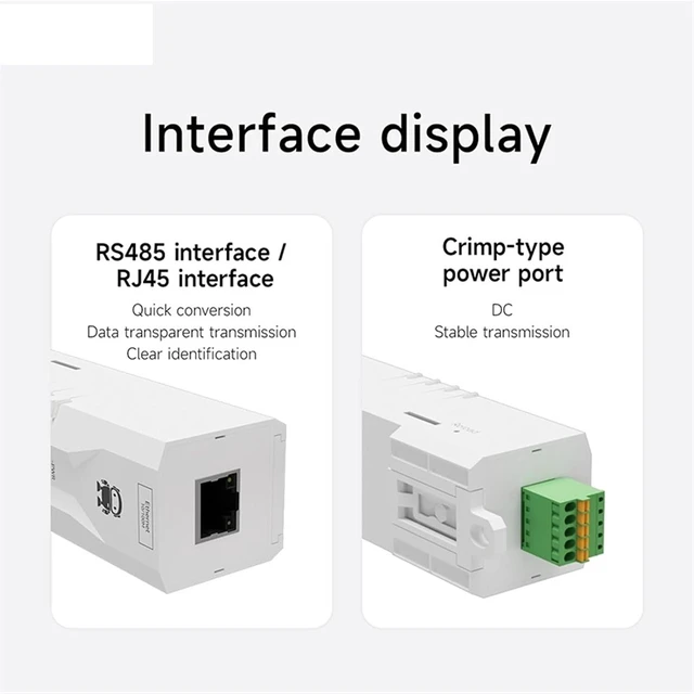Alt view image 5 of 6 - RS485 to Ethernet Serial Server NA111-M DC 828V RS485 RJ45 TCP/UDP MQTT Small Size Modbus Industrial Grade AT Command