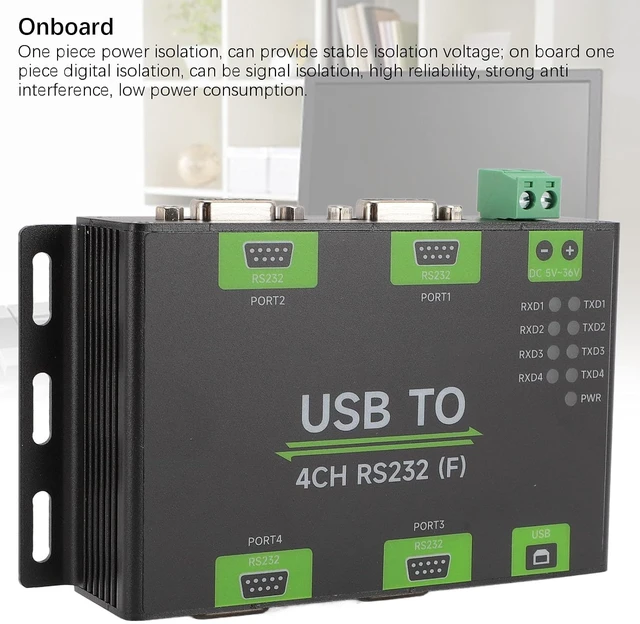 Alt view image 4 of 7 - Industrial Grade Isolated USB to RS232 Converter with High Compatibility and Stability for Telecommunications - Aluminum Alloy 1 Unit