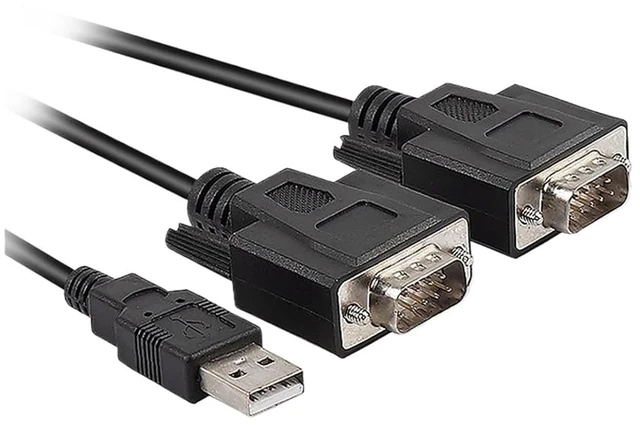 Main image of 2-Port USB to RS232 Serial Adapter Cable to 2XRS232