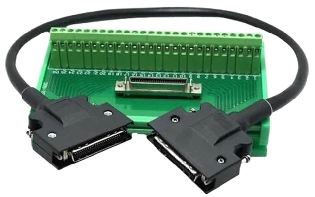 Main image of SCSI 50pin Male Terminal Block with Data Cable CN1 50-pin Adapter Board Wiring Module Relay Terminal Block Splitter(3m)