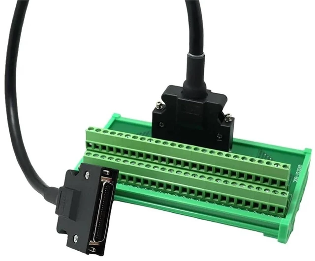 Alt view image 3 of 5 - SCSI 50pin Male Terminal Block with Data Cable CN1 50-pin Adapter Board Wiring Module Relay Terminal Block Splitter(3m)