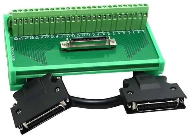 Alt view image 4 of 5 - SCSI 50pin Male Terminal Block with Data Cable CN1 50-pin Adapter Board Wiring Module Relay Terminal Block Splitter(3m)