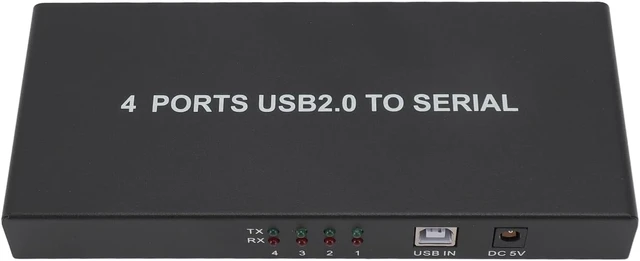 Alt view image 5 of 7 - USB to 4 Port RS232 Serial Adapter, USB 2.0 to Quad DB9 RS-232 Converter Hub with Aluminum Alloy Shell, Compatible with 10 8 7 OS X