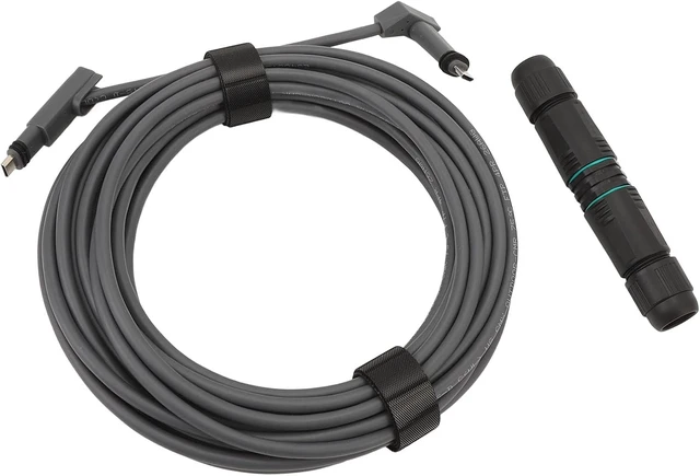 Alt view image 5 of 7 - Satellite Replacement Cable Ethernet Extension Kit Compatible with Rectangular V2, Cat6 Network Cable Extender Adapter with RJ45 Female Coupler (23m/75ft Cable)