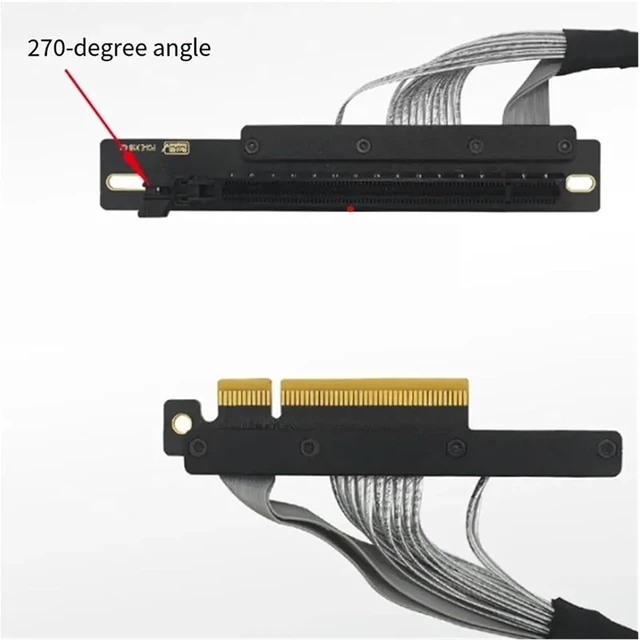 Alt view image 2 of 4 - A42Z-PCI-E 4.0 X8 Server Graphics Card Extension Cable