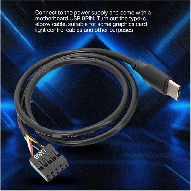 Alt view image 2 of 6 - F3MA USB 9 Pin Male to Motherboard C Adapter