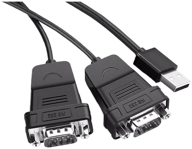 Alt view image 4 of 4 - USB to Serial RS232 Cable Adapter 4 Ports DB9 Converter 9-Pin Male to Male with Hexnuts for 10/8.1/8/7/XP/Vista/Linux